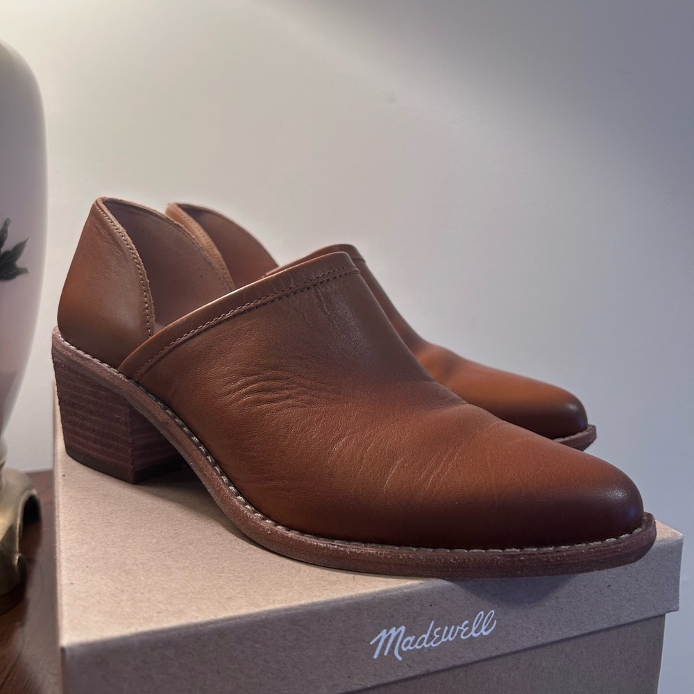 Madewell Tan Leather Slip-On Shoes